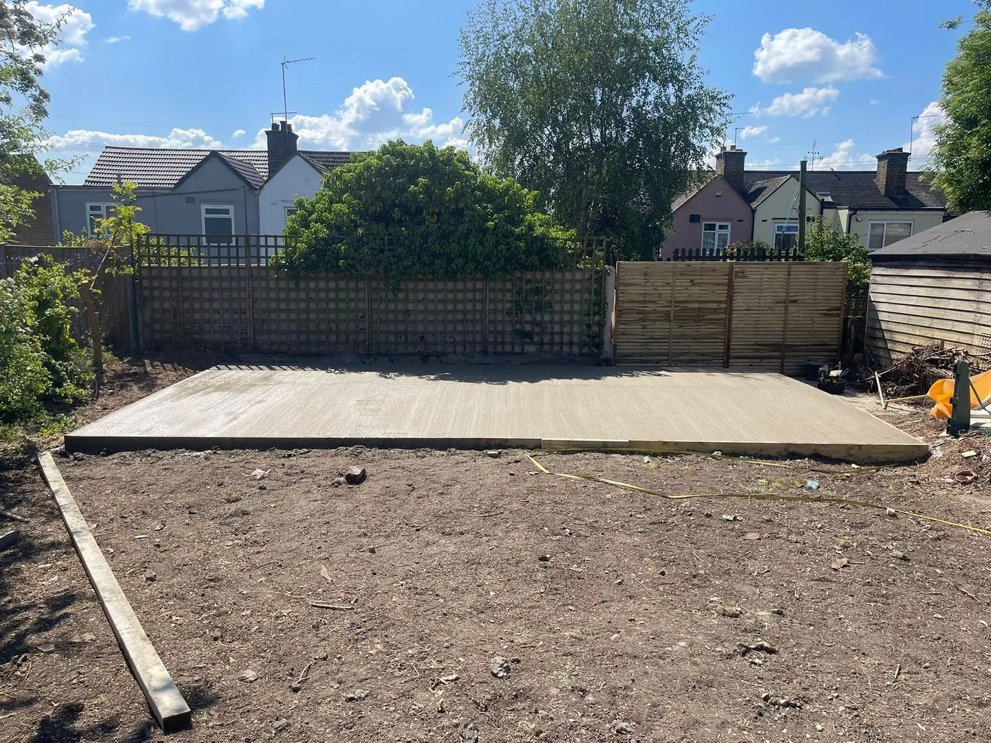 Before: Groundwork to garden room