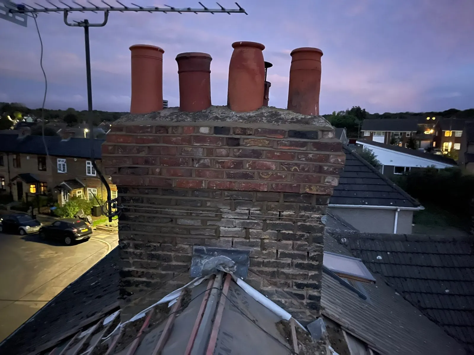 Chimney stack, G Scott Roofing, roofers and builders covering Bromley