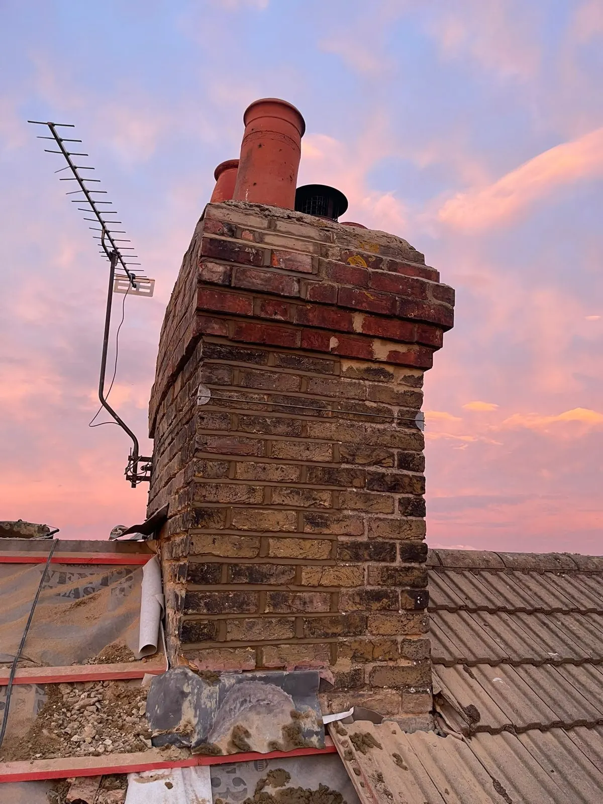 Chimney stack, G Scott Roofing, roofers and builders covering Tonbridge