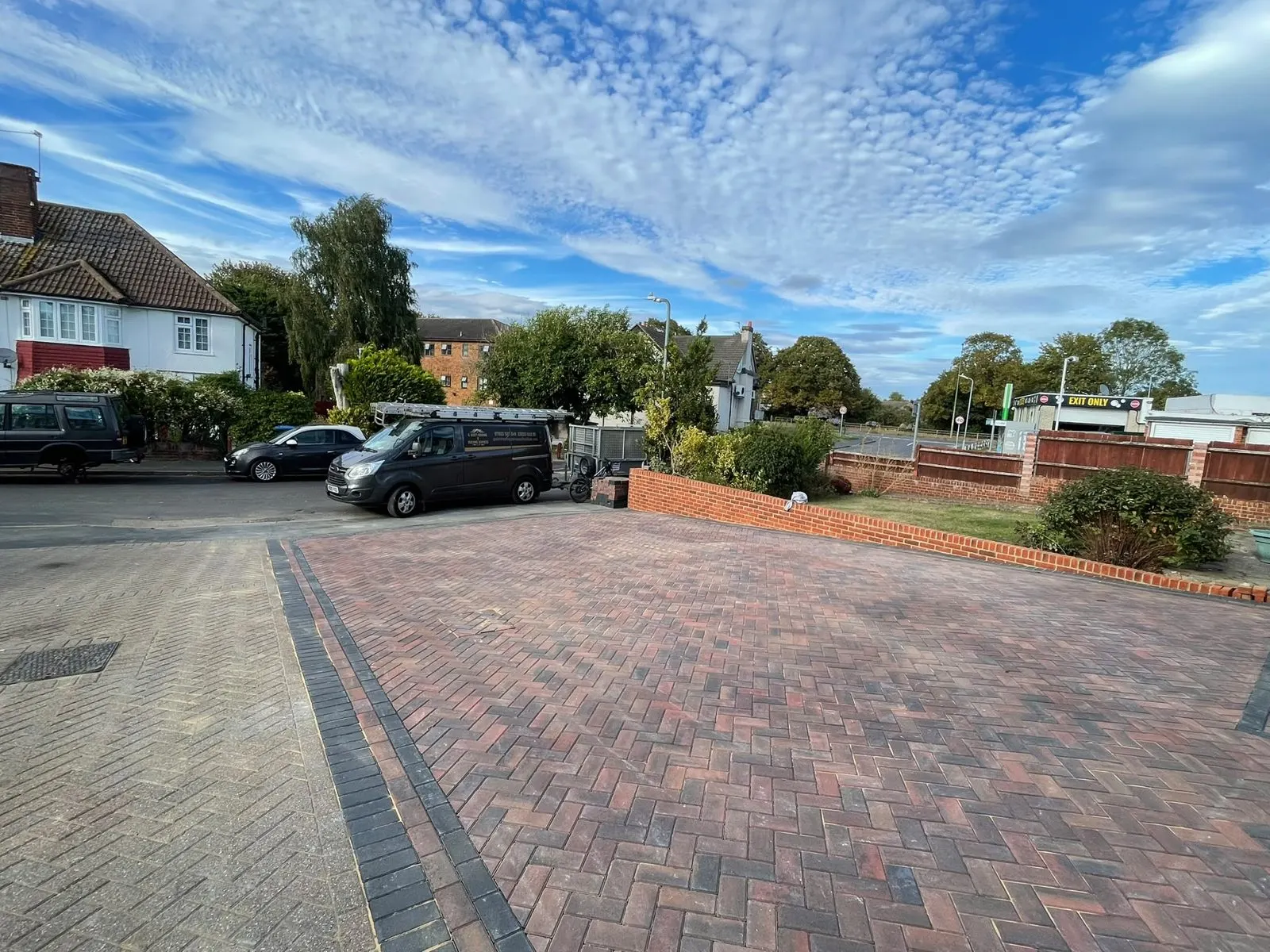 Block paved driveway, G Scott Roofing, roofers and builders covering Chatham