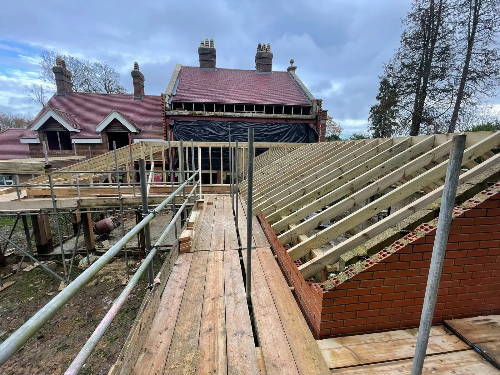 Extension building work