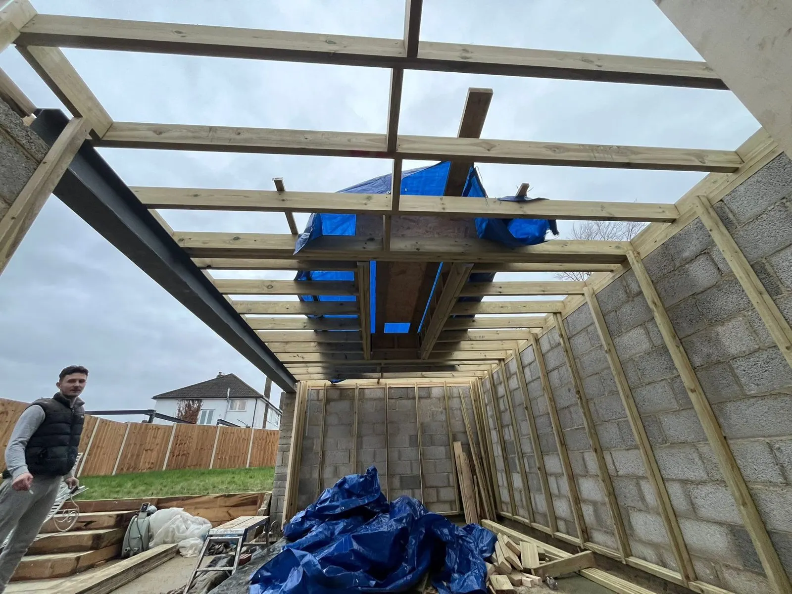 Extension building work