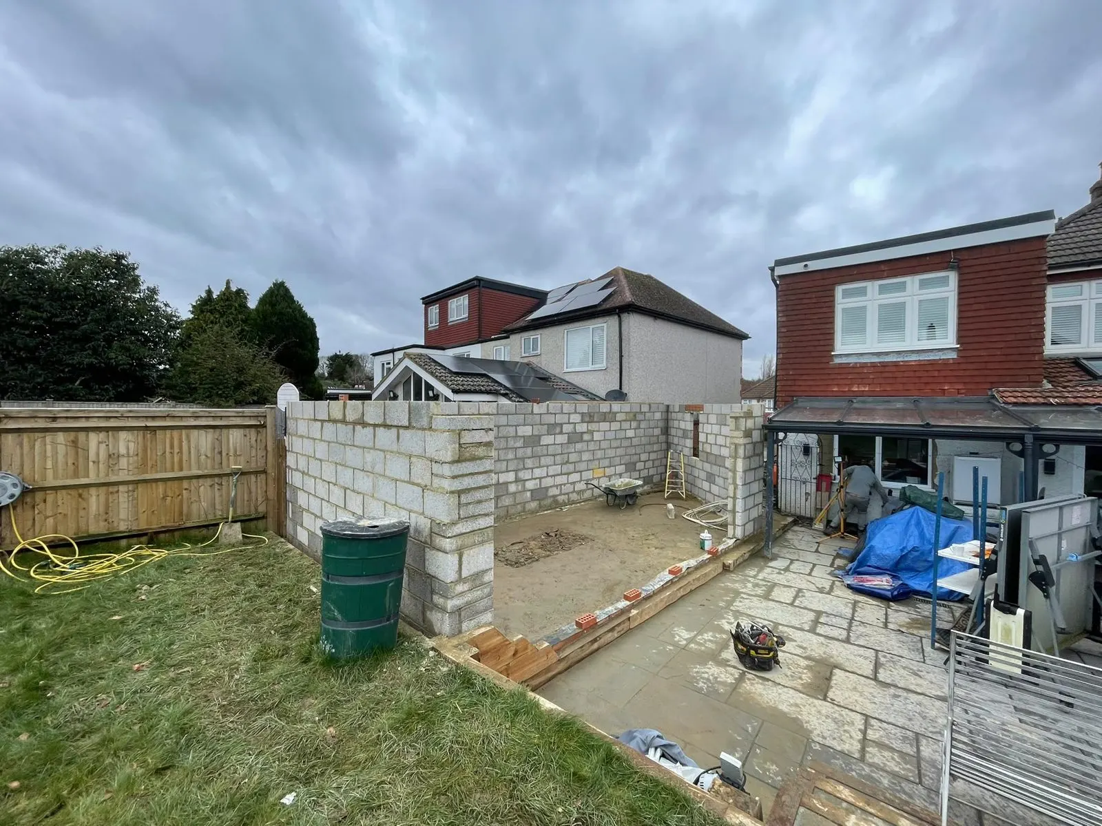 Extension building work