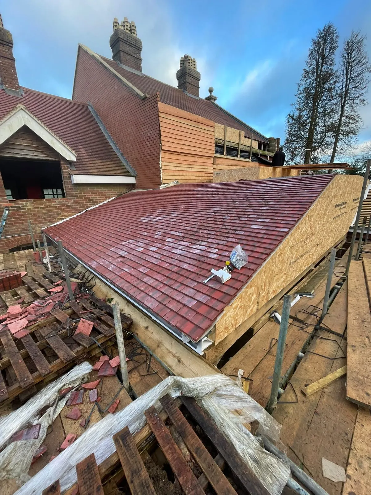 Extension building work, G Scott Roofing, roofers and builders covering Gillingham