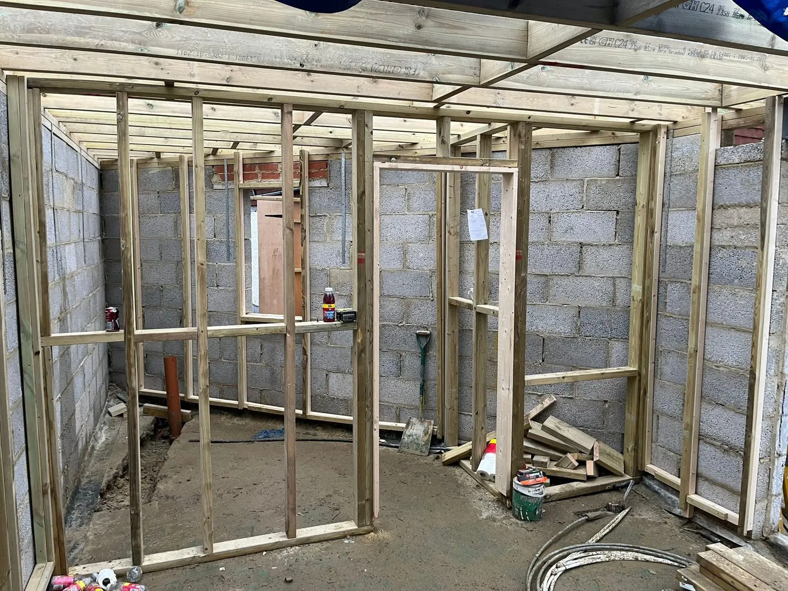 Extension building work