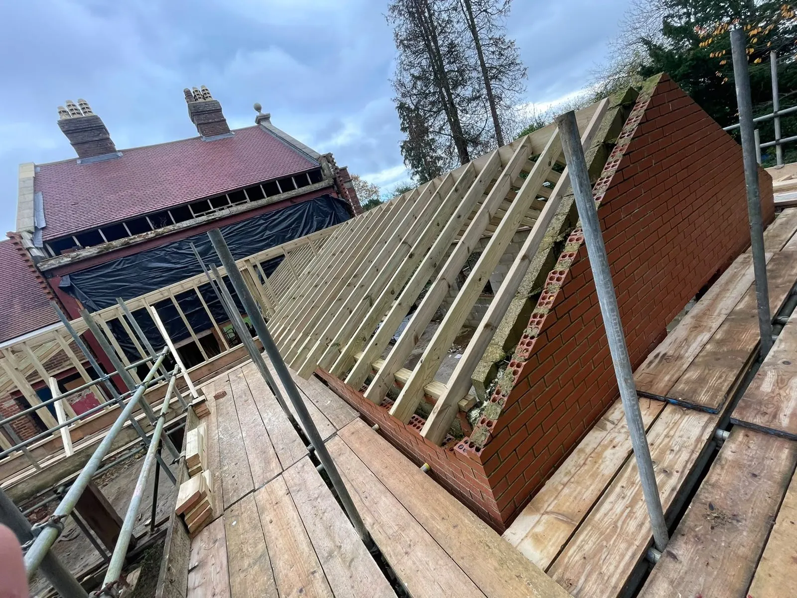 Extension building work