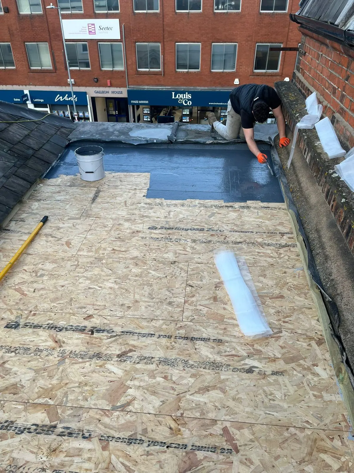 Flat roof, G Scott Roofing, roofers and builders covering Greenwich