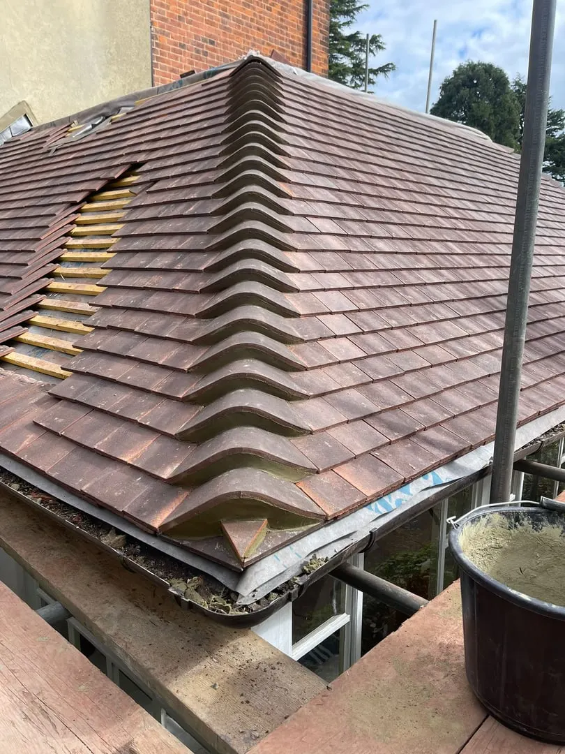 Clay tiled roof