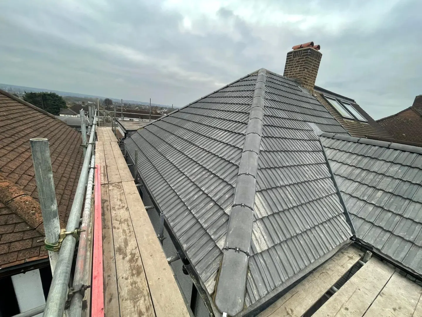 Roof tiles after repair